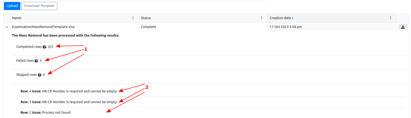 Bulk Cancel - Process Results